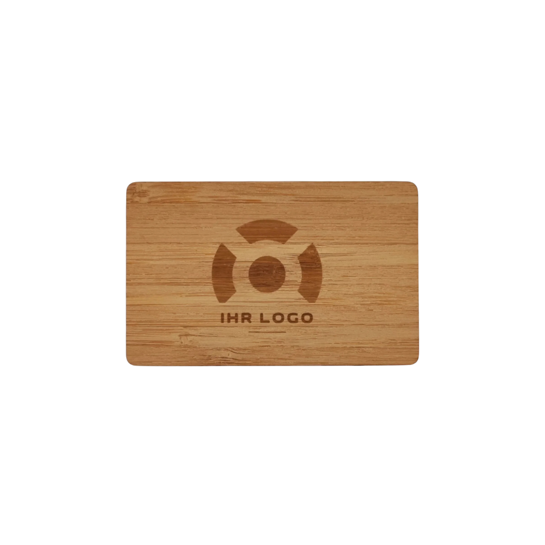 Digitale Visitenkarte aus Holz mit NFC