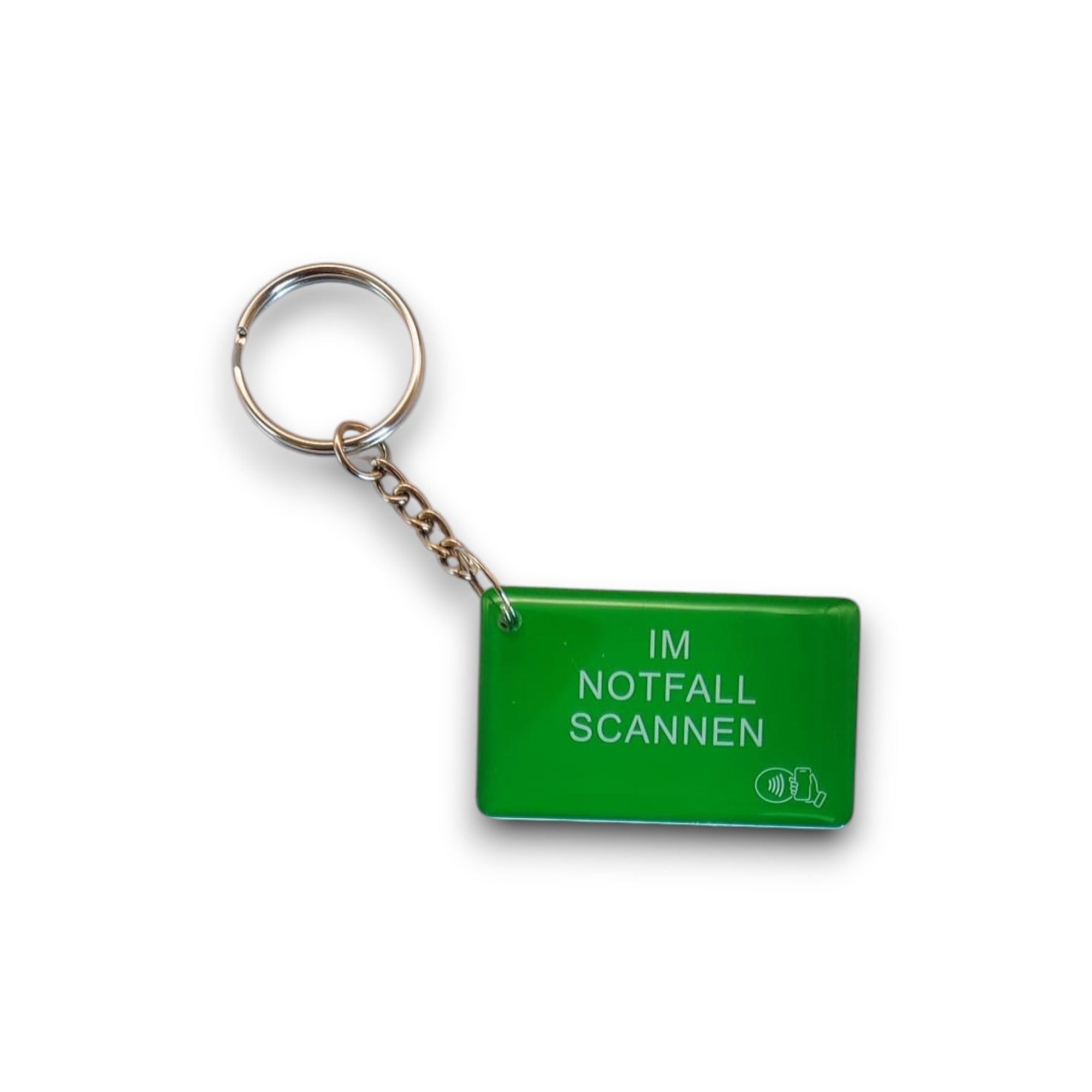Anhänger grün aus Epoxidharz mit NFC