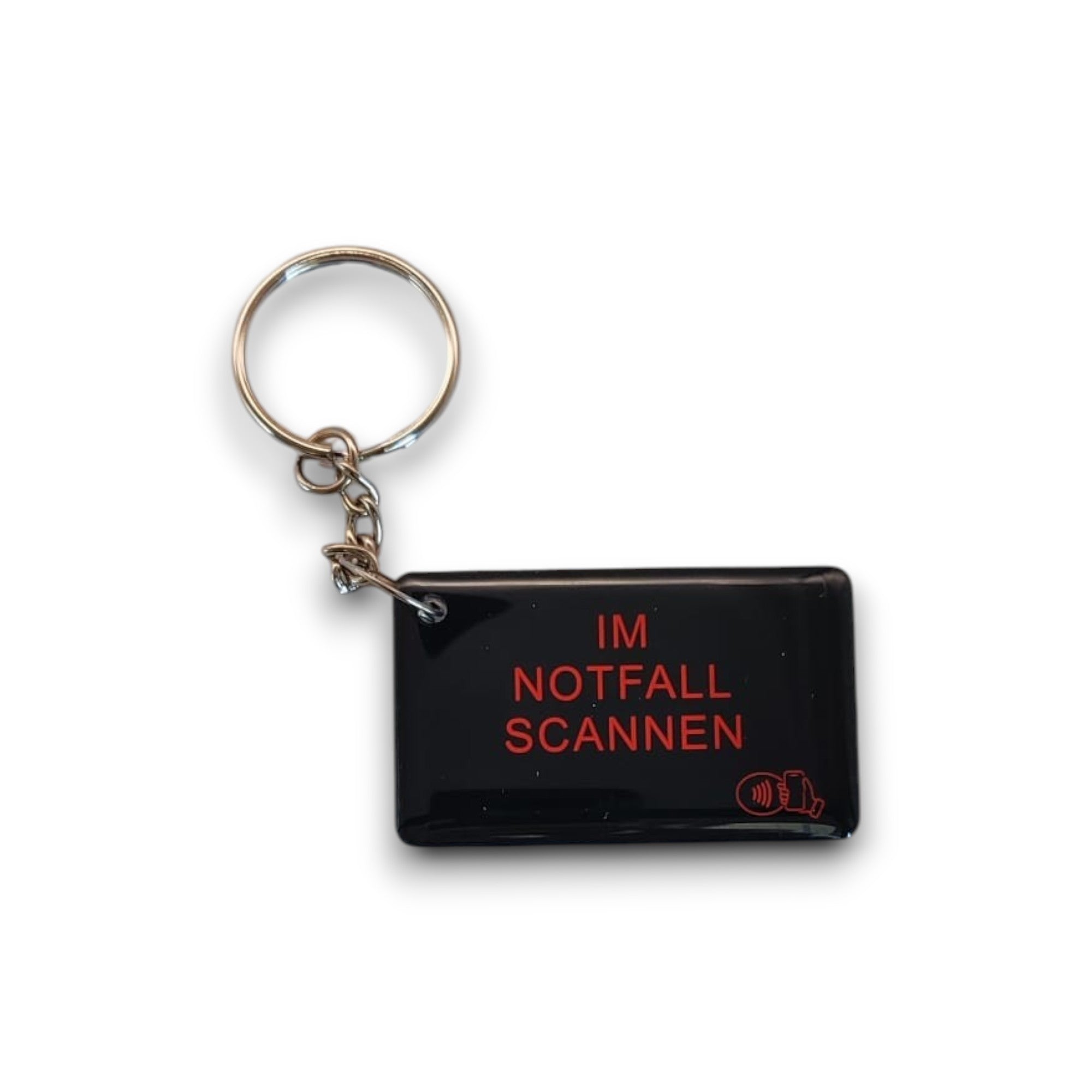Anhänger schwarz aus Epoxidharz mit NFC