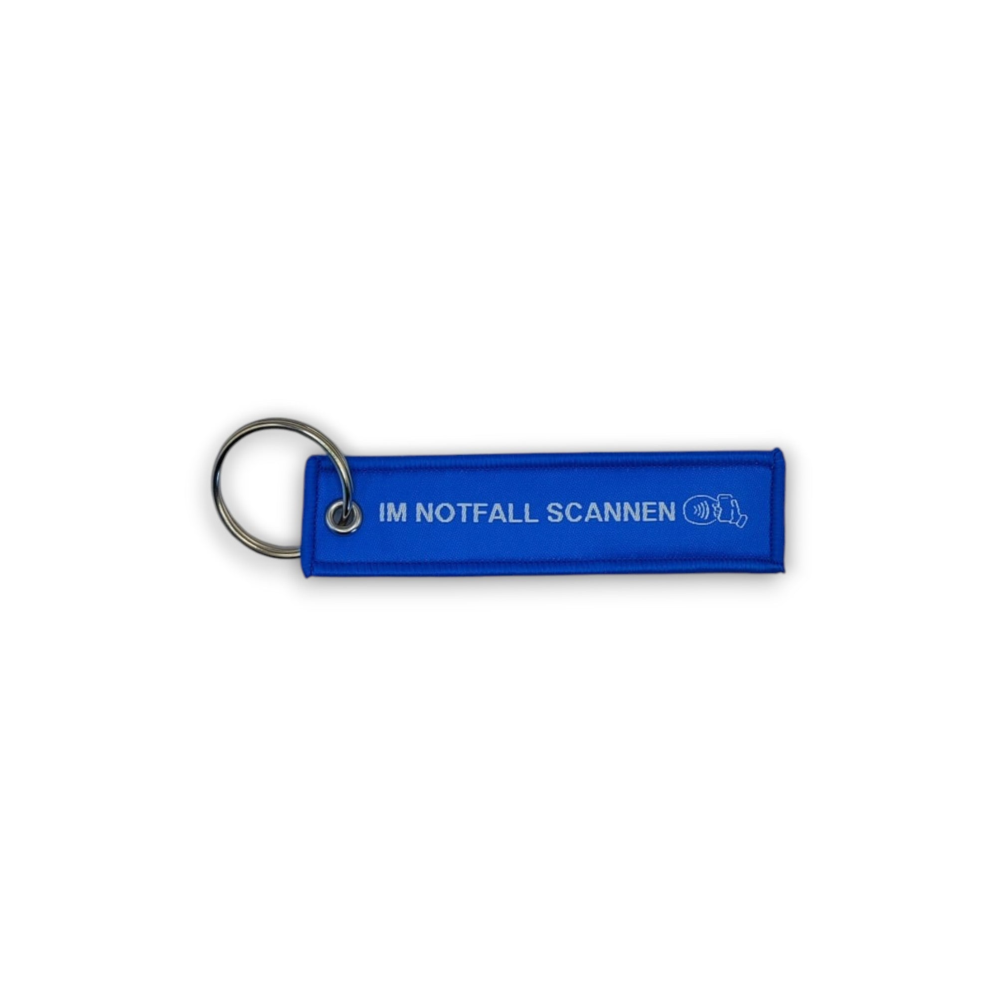 Gewebter Anhänger blau mit NFC